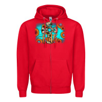 Red faith cross Zipper Hoodie - JahusDesignShop