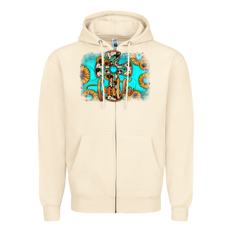 Faith Cross Zipper Hoodie by JahusDesignShop | Teevron