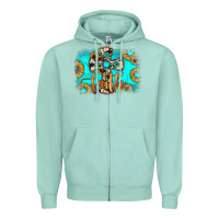 Seafoam faith cross Zipper Hoodie - JahusDesignShop