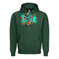 Sports Green faith cross Zipper Hoodie - JahusDesignShop