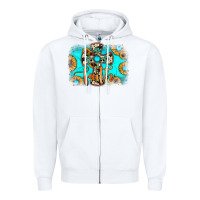White faith cross Zipper Hoodie - JahusDesignShop