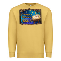Antique Gold happy birthday jesus Premium Sweatshirt - RanaPortraitStore