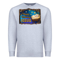 Heather Grey happy birthday jesus Premium Sweatshirt - RanaPortraitStore