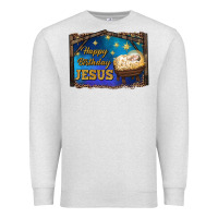Oatmeal Heather happy birthday jesus Premium Sweatshirt - RanaPortraitStore