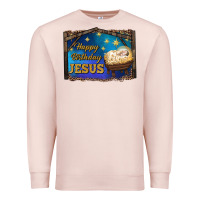 Pale Pink happy birthday jesus Premium Sweatshirt - RanaPortraitStore
