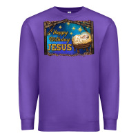 Purple happy birthday jesus Premium Sweatshirt - RanaPortraitStore