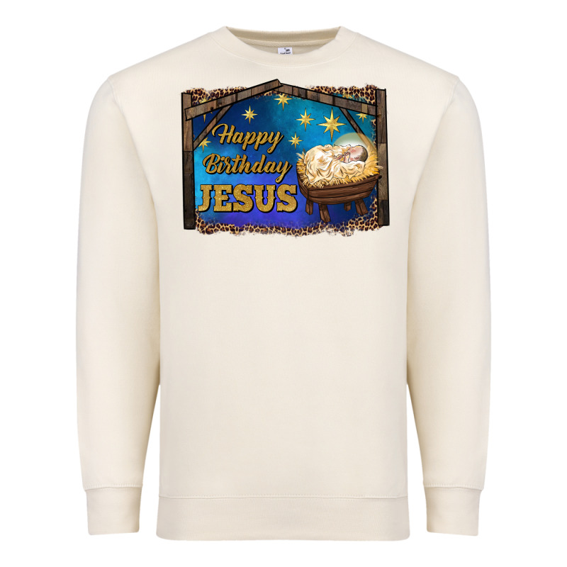 Happy Birthday Jesus Premium Sweatshirt by RanaPortraitStore | Teevron