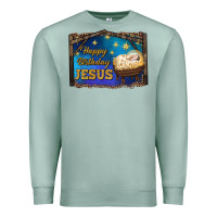 Seafoam happy birthday jesus Premium Sweatshirt - RanaPortraitStore