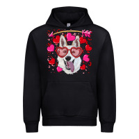 Black valentine's day  white shepherd Urban Hoodie - RanaPortraitStore