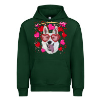 Forest Green valentine's day  white shepherd Urban Hoodie - RanaPortraitStore