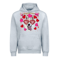 Heather Grey valentine's day  white shepherd Urban Hoodie - RanaPortraitStore