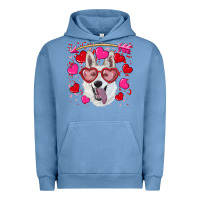 Pigment Pebble Blue valentine's day  white shepherd Urban Hoodie - RanaPortraitStore