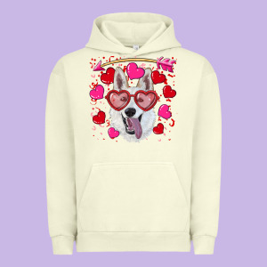 Valentine's Day  White Shepherd Urban Hoodie Designed By Ranaportraitstore