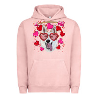 Pigment Salmon valentine's day  white shepherd Urban Hoodie - RanaPortraitStore