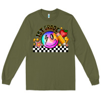 Army Green 1St Grade Long Sleeve Tee - CowhideDigitalArt