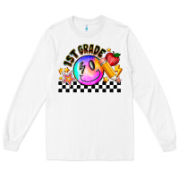 White 1St Grade Long Sleeve Tee - CowhideDigitalArt