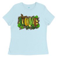 Baby Blue love like jesus st. patricks Ladies Tee - FaDigitalArtStudio