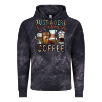 Cloud Black Just A Girl Who Loves Coffee Vintage Hoodie - CowhideDigitalArt