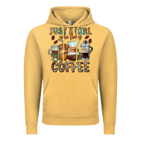 Vintage Mustard Just A Girl Who Loves Coffee Vintage Hoodie - CowhideDigitalArt