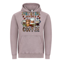 Vintage Zinc Just A Girl Who Loves Coffee Vintage Hoodie - CowhideDigitalArt