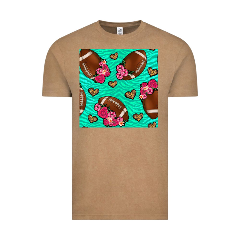 American Football Roses And Hearts Seamless Pattern Vintage Tee by BundleAndBundleShop | Teevron