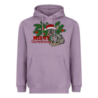 Lavender merry christmas french bulldog Heavyweight Hoodie - RanaPortraitStore