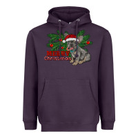 Plum merry christmas french bulldog Heavyweight Hoodie - RanaPortraitStore