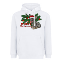 White merry christmas french bulldog Heavyweight Hoodie - RanaPortraitStore