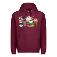 Burgundy Teacher Coffee Cups Premium Hoodie - Artiststas