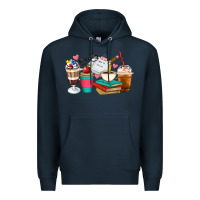 Navy Teacher Coffee Cups Premium Hoodie - Artiststas