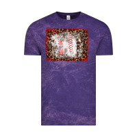 Cloud Purple baseball leopard background Vintage Tee - RanaPortraitStore