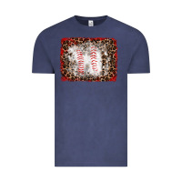 Vintage Denim baseball leopard background Vintage Tee - RanaPortraitStore