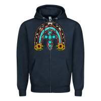 Navy cross rainbow Zipper Hoodie - JahusDesignShop