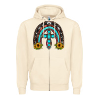 Sandshell cross rainbow Zipper Hoodie - JahusDesignShop