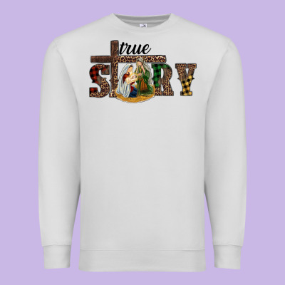 True Story Holy Family Premium Sweatshirt Designed By Ranaportraitstore