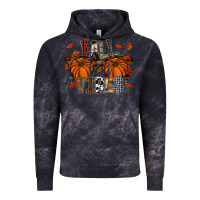 Cloud Black autumn style with pumpkins Vintage Hoodie - CowhideDigitalArt