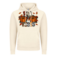 Vintage Artic autumn style with pumpkins Vintage Hoodie - CowhideDigitalArt