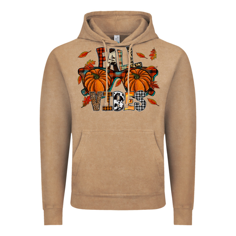 Autumn Style With Pumpkins Vintage Hoodie by CowhideDigitalArt | Teevron