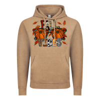 Vintage Coffee autumn style with pumpkins Vintage Hoodie - CowhideDigitalArt