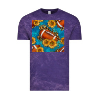 Cloud Purple american football with leopard Vintage Tee - BundleAndBundleShop