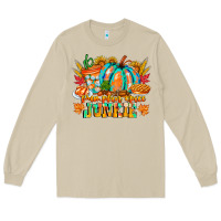 Mushroom Pumpkin Spice Junkie Long Sleeve Tee - CowhideDigitalArt