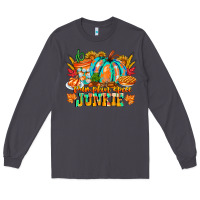 Smoke Pumpkin Spice Junkie Long Sleeve Tee - CowhideDigitalArt
