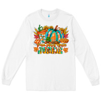 White Pumpkin Spice Junkie Long Sleeve Tee - CowhideDigitalArt