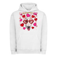 Pigment Lunar Rock Valentine's day  bull terrier Urban Hoodie - RanaPortraitStore