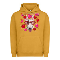 Pigment Peanut Butter Valentine's day  bull terrier Urban Hoodie - RanaPortraitStore