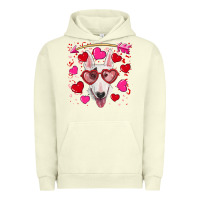 Pigment Pistachio Valentine's day  bull terrier Urban Hoodie - RanaPortraitStore
