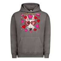 Pigment Tornado Valentine's day  bull terrier Urban Hoodie - RanaPortraitStore