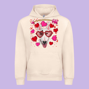 Valentine's Day  Bull Terrier Urban Hoodie Designed By Ranaportraitstore