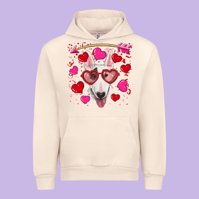 Valentine's Day  Bull Terrier Urban Hoodie Designed By Ranaportraitstore