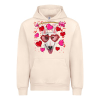 Sandshell Valentine's day  bull terrier Urban Hoodie - RanaPortraitStore